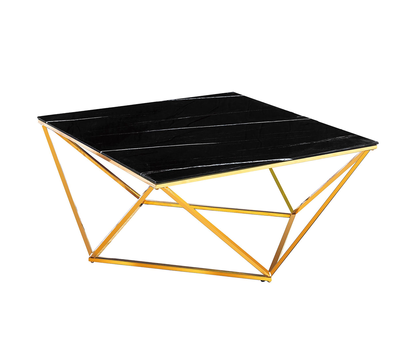 TABLE BASSE ALINA GOLD MARBRE NOIR