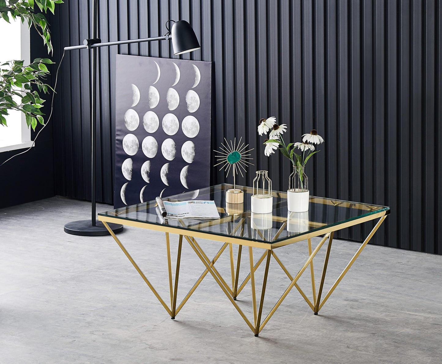 TABLE BASSE GIZE GOLD TRANSPARENT
