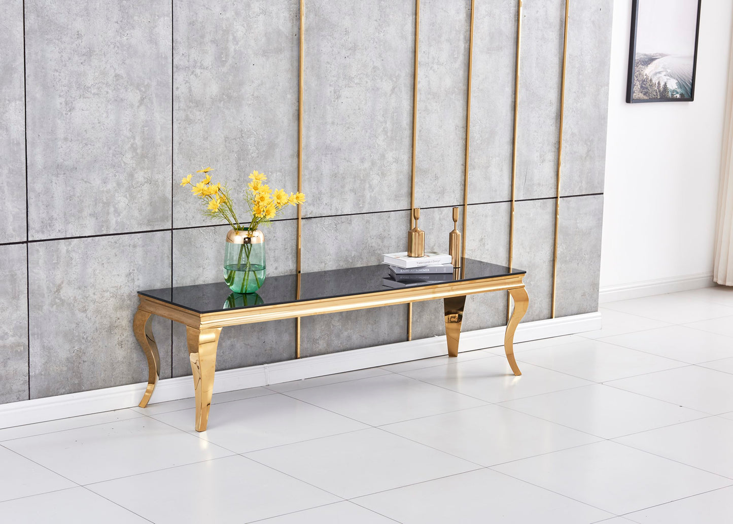 MEUBLE TV BAROQUE GOLD NOIR