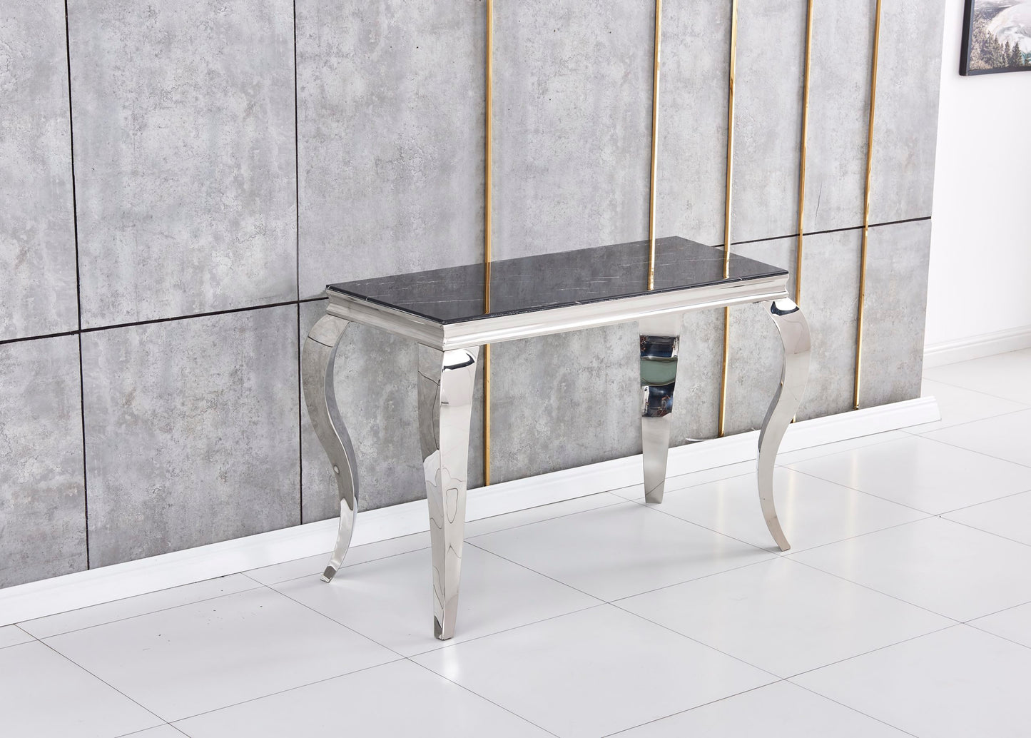 CONSOLE BAROQUE MARBRE NOIR