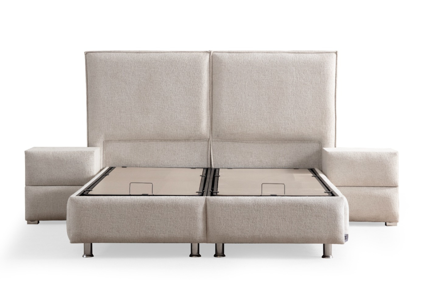 Lit Coffre MAYA BLANC CASSE - Chenille