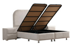 Lit Coffre JADE BLANC CASSE - Chenille