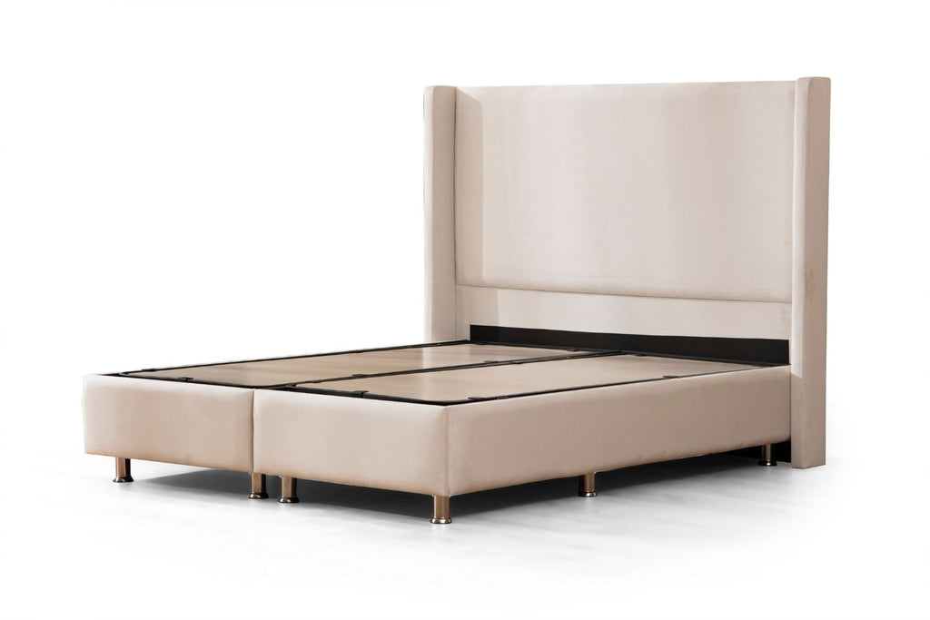 Lit Coffre COCO BLANC ECRU - Velours