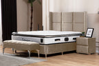 Lit Coffre RIO BEIGE - Velours