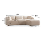 Canapé Mila Modulable Chenille Blanc cassé