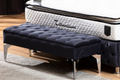 Banquette Coffre CAPITONNÉ Velours Gris Anthracite