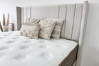 Lit Coffre ALMA BLANC CASSE - Velours
