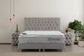 Lit Coffre HUGO GRIS - Velours