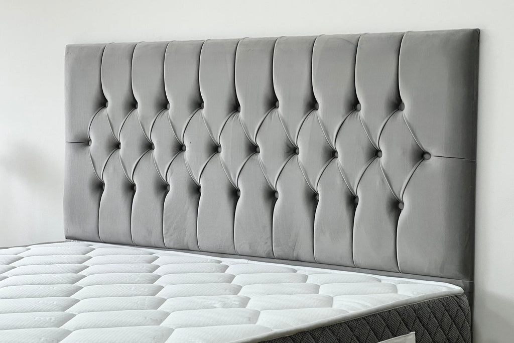 Lit Coffre HUGO GRIS - Velours