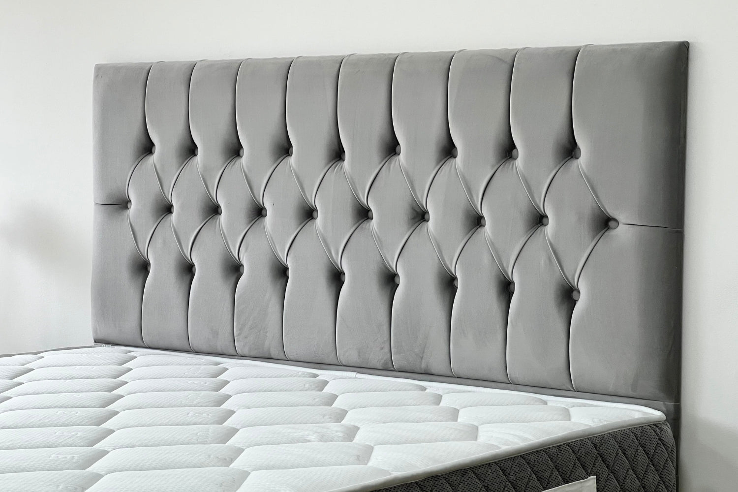 Lit Coffre HUGO GRIS - Velours
