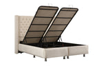 Lit Coffre BIANCA BLANC CASSE - Velours