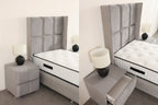 Lit Coffre Enfant RIO GRIS - Velours