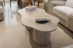 TABLE BASSE ORGANIC TRAVERTIN