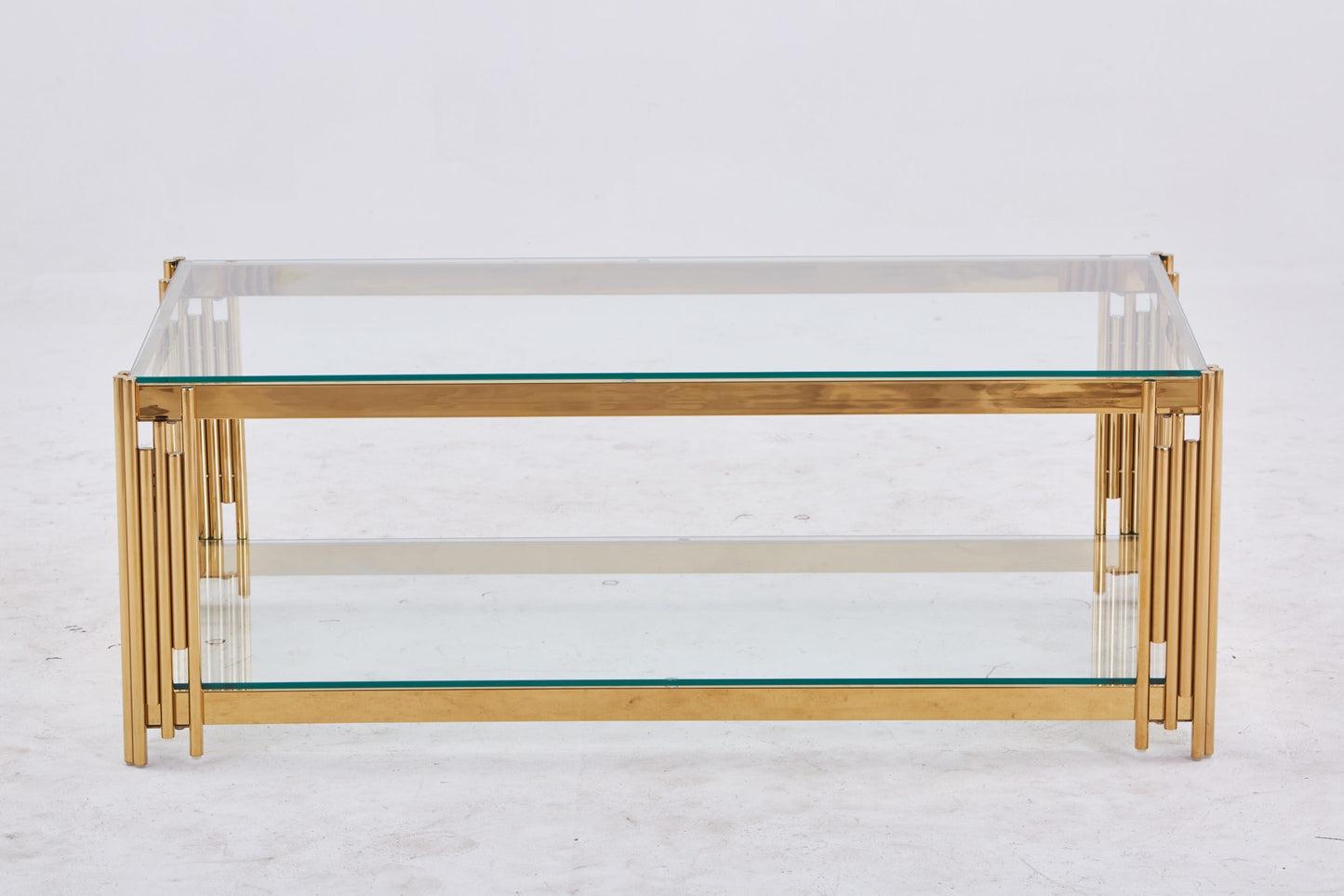 TABLE BASSE FLUTE GOLD TRANSPARENT