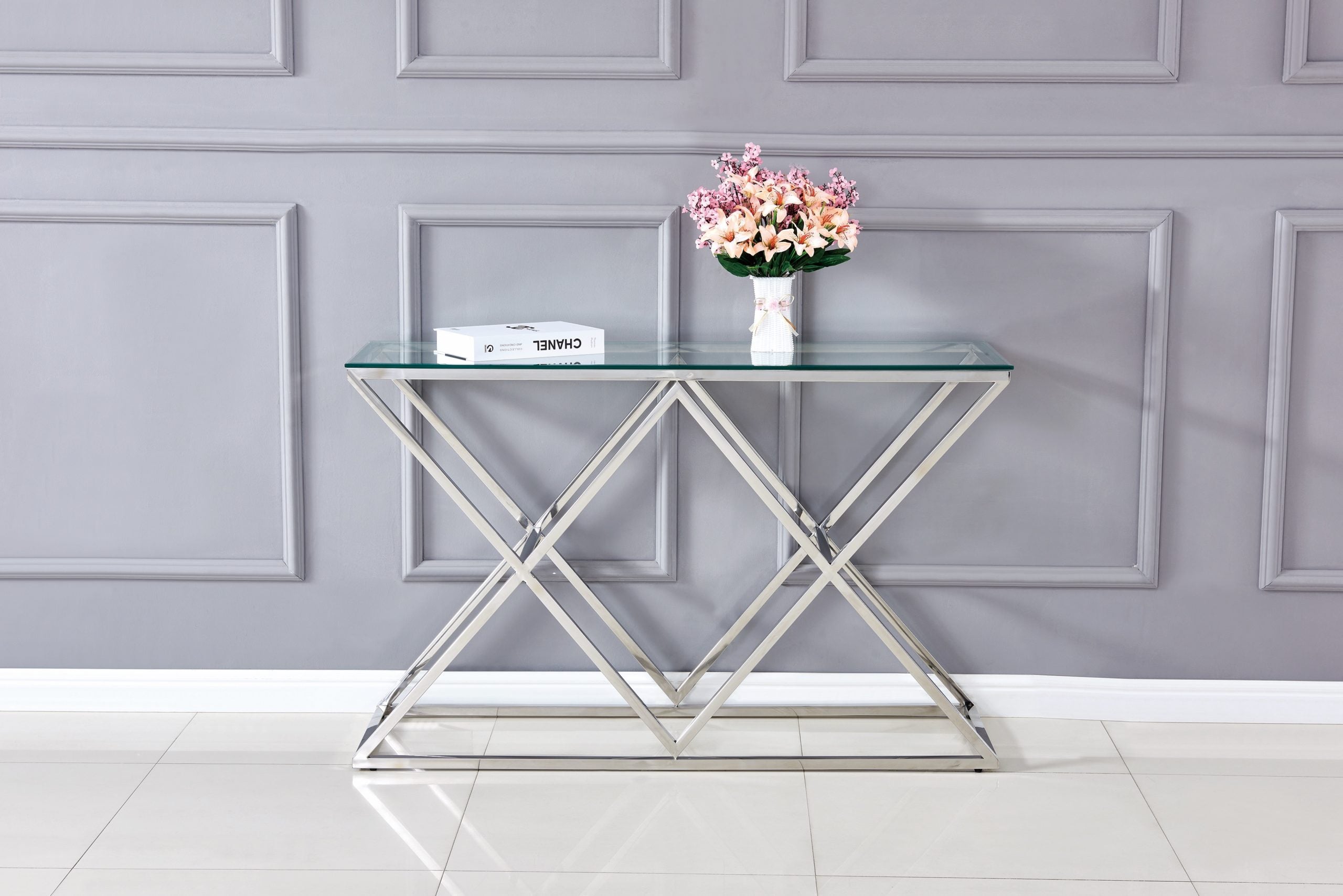CONSOLE TRIANGLE CHROME – PoloHomeDesign