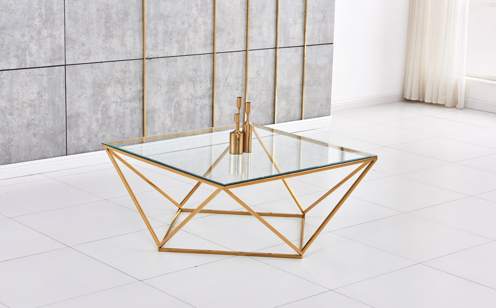 TABLE BASSE ALINA GOLD TRANSPARENT