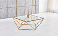 TABLE BASSE ALINA GOLD TRANSPARENT