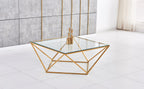 TABLE BASSE ALINA GOLD TRANSPARENT
