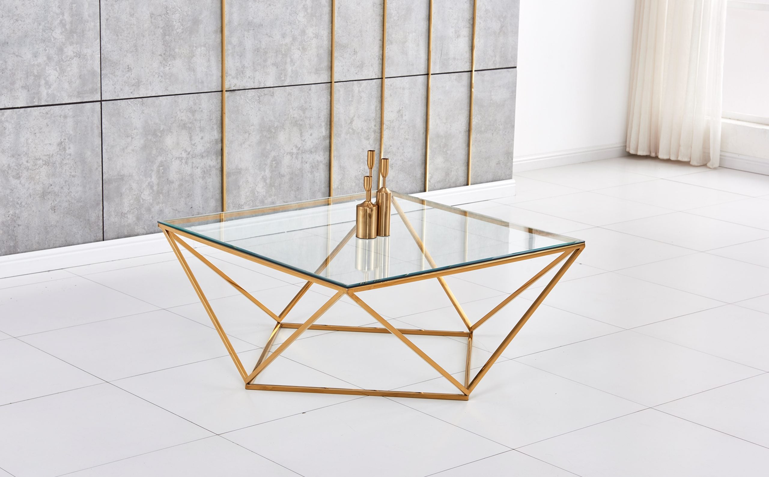 TABLE BASSE ALINA GOLD TRANSPARENT