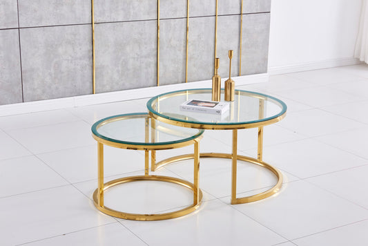 TABLE BASSE GIGOGNE GOLD TRANSPARENT