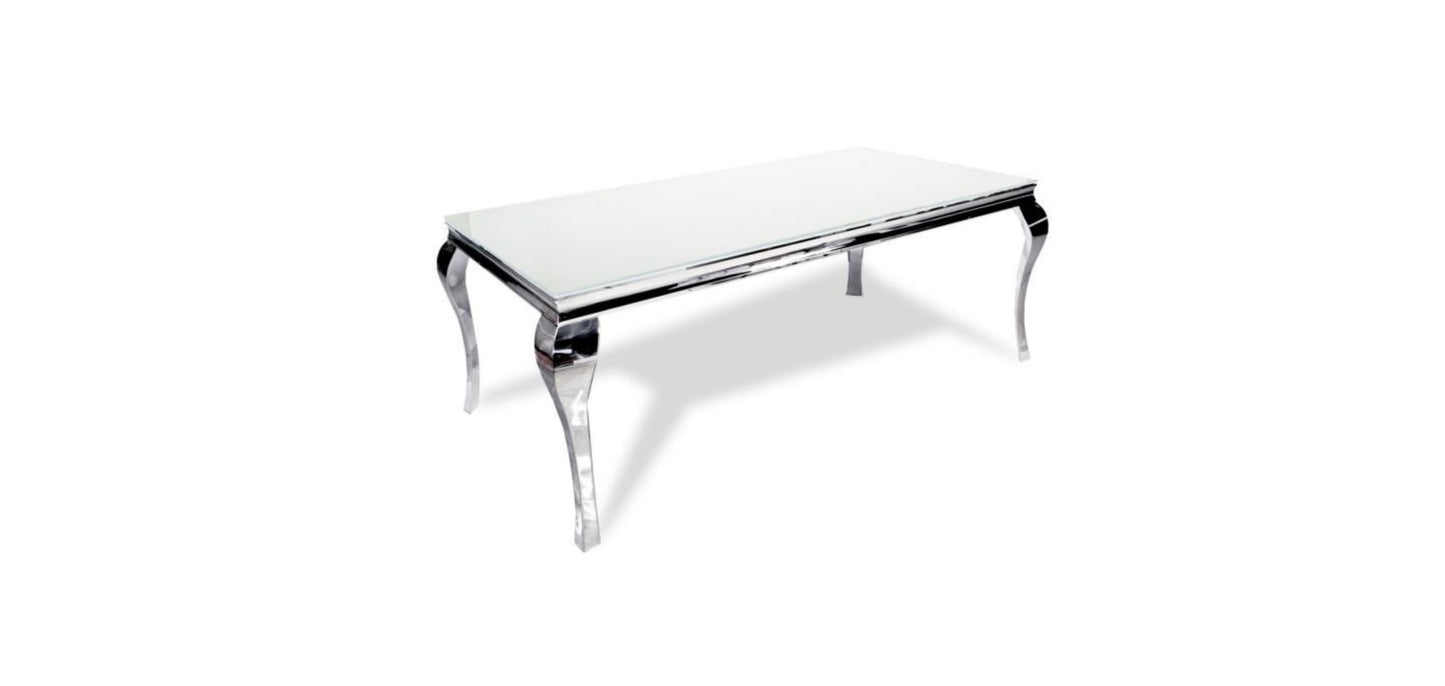 TABLE BASSE BAROQUE BLANC