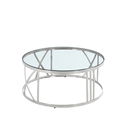 TABLE BASSE ATMOS CHROME TRANSPARENT