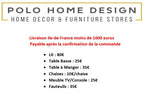 TABLE A MANGER OLIVIA TRANSPARENTE DOREE